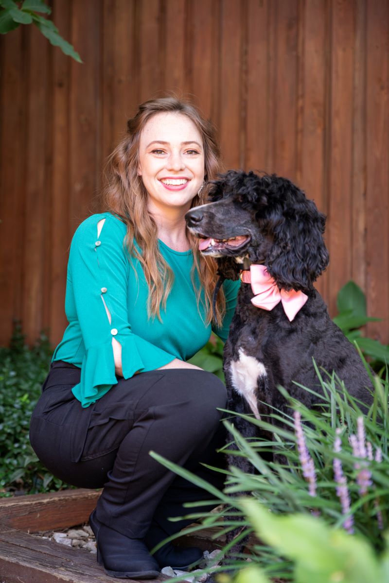 Headshot of 2023-24 Dietetic Intern, Addison, and Juno.